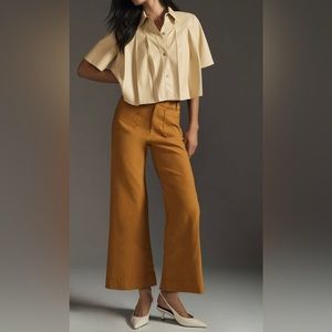 Maeve by Anthropologie The Colette Cropped Wide-Leg Pants